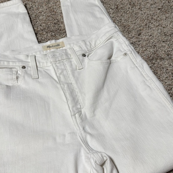 Madewell Crisp White Denim High Rise Skinny Jeans - Picture 2 of 7